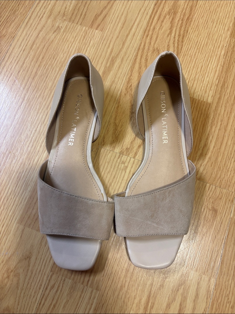 Gibson Latimer Taupe Suede D'Orsay Flats 8.5